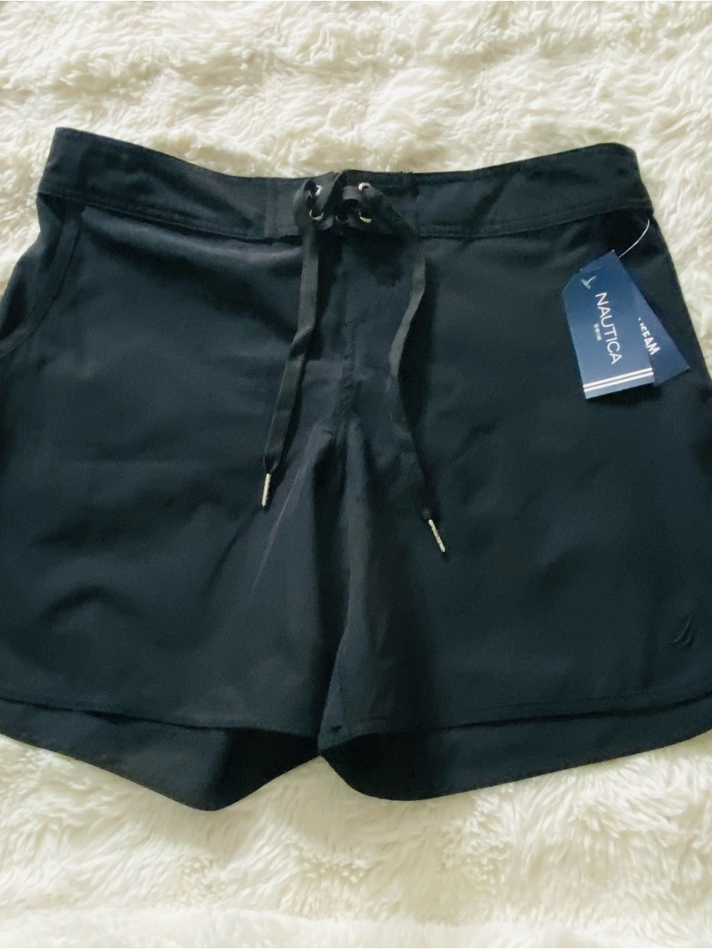 Nautica Black Athletic Drawstring Shorts